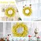 24" Spring Wreaths for Front Door Artificial Forsythia Flower Wreath on Grapevine Yellow Wreath with Green Leaves Silk Floral Wreath for Home Indoor Wall Window Garden Porch Farmhosue Decor
